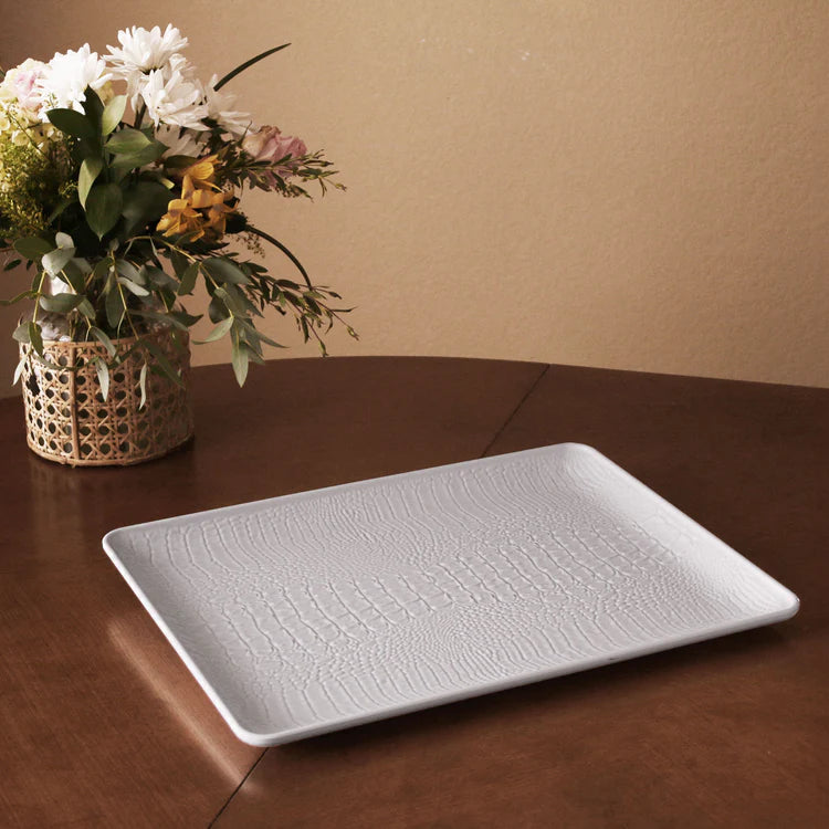 VIDA Croc Extra Lg Rect Tray (White)