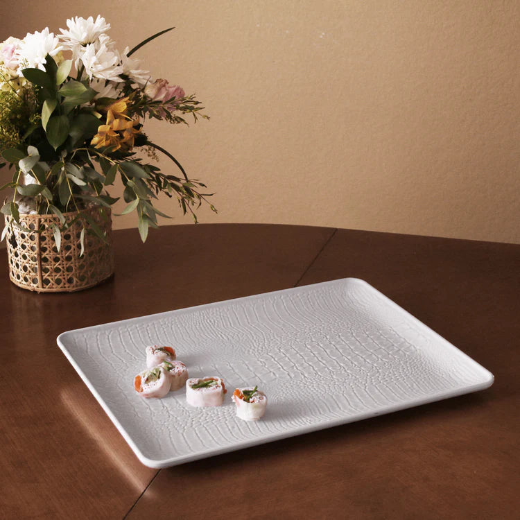 VIDA Croc Extra Lg Rect Tray (White)