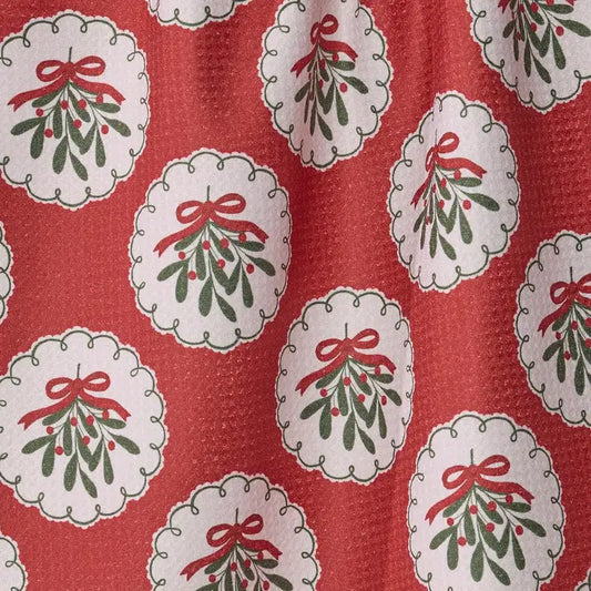 Geometry Merry Mistletoe Tea Towel