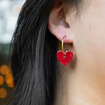 Sweetheart Hoop Earrings