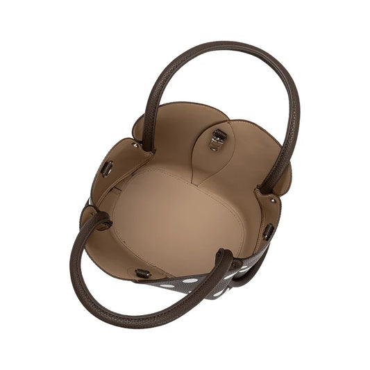 Tulip Chocolate Polka Dot Handbag