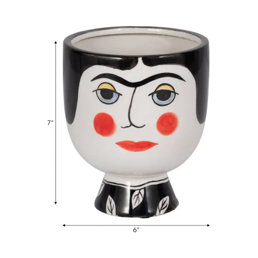 Ceramic Frida Face Flower Pot