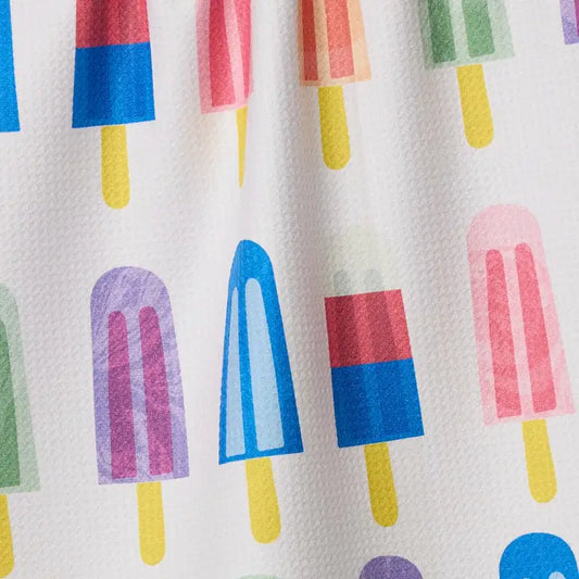 Geometry Poppy Popsicles Tea Towel