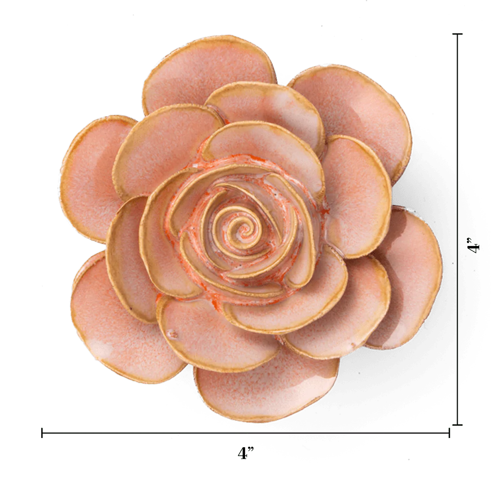 Pink Ranunculus Ceramic Flower