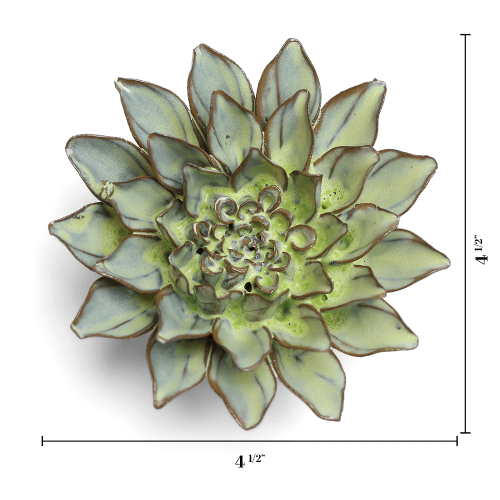 Green Aster Japan Ceramic Flower