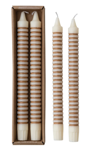 Striped Taper Candles