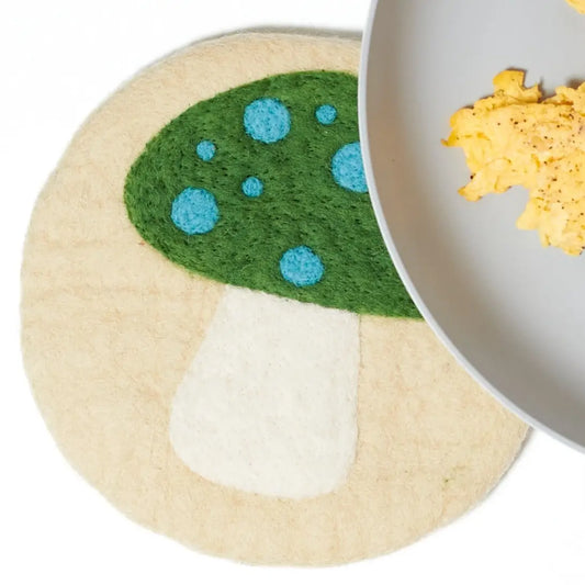 Wool Mushroom Trivet