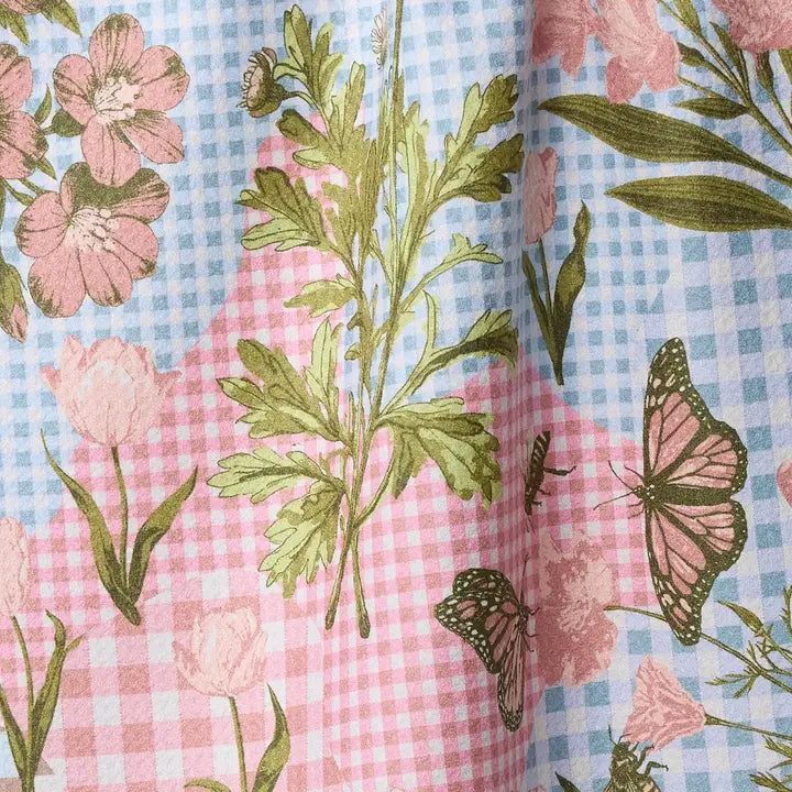 Geometry Floral Collage Tea Towel