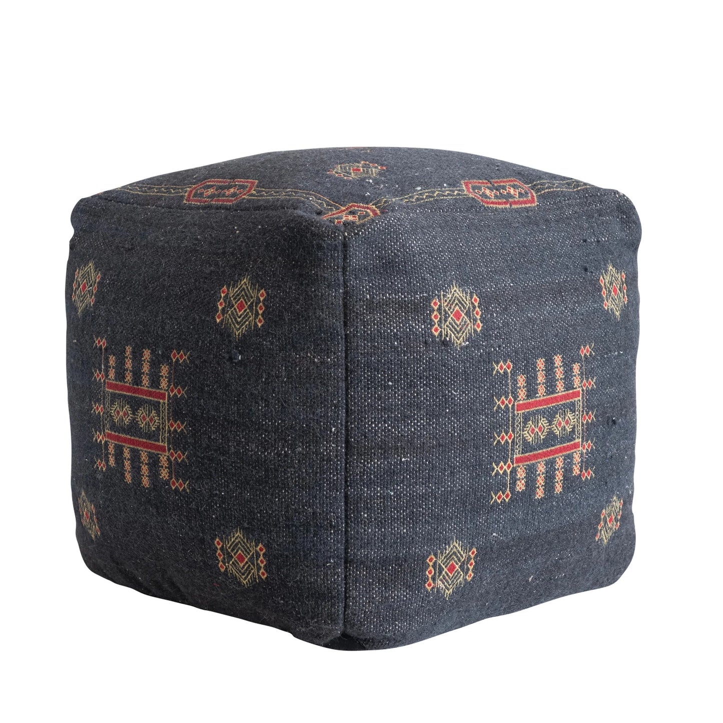 Cotton & Wool Kilim Pouf