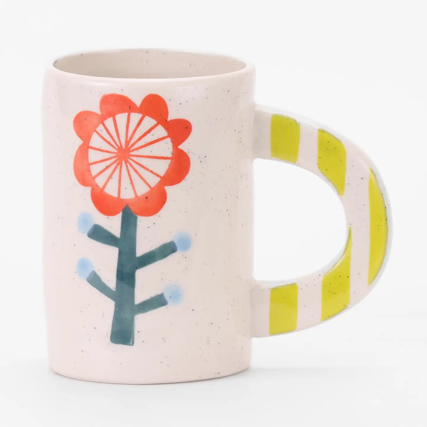 Hand-Painted Flower Mug