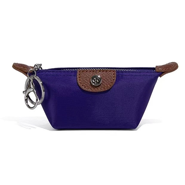 Nylon Coin Purse Charm W/Key Chain