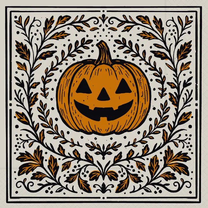 Pumpkin Poe Cocktail Napkins 20 Ct