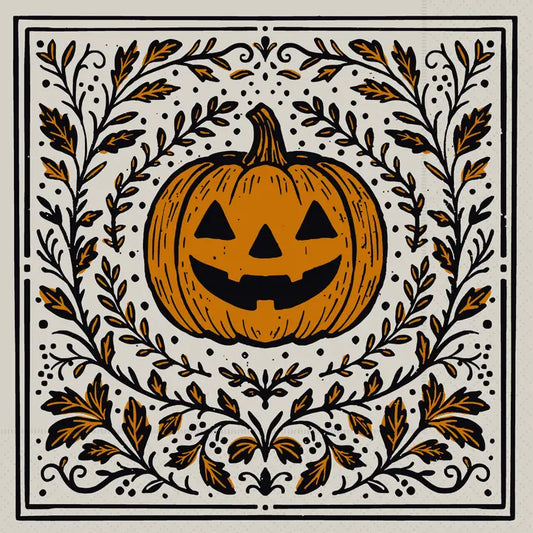 Pumpkin Poe Cocktail Napkins 20 Ct