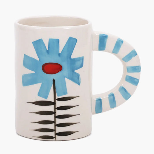 Hand-Painted Flower Mug