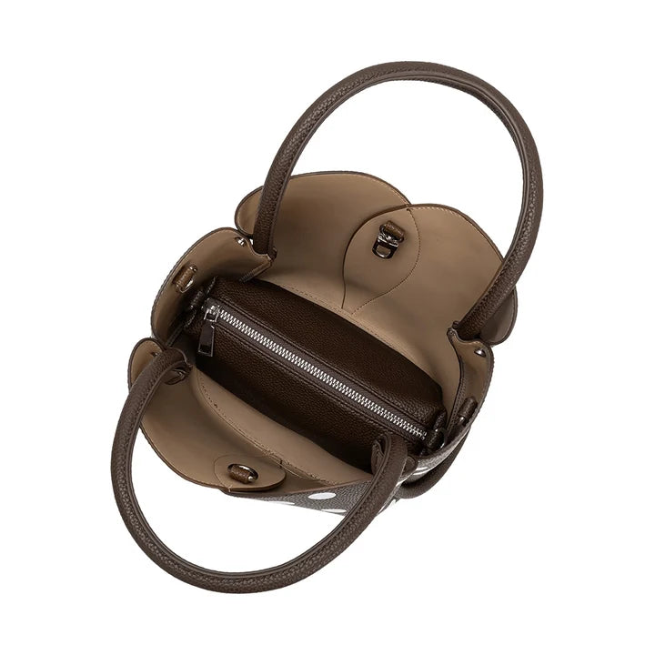 Tulip Chocolate Polka Dot Handbag