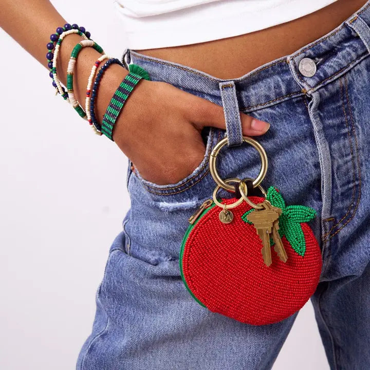 Mary Tomato Beaded Coin Purse