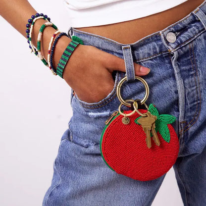 Mary Tomato Beaded Coin Purse