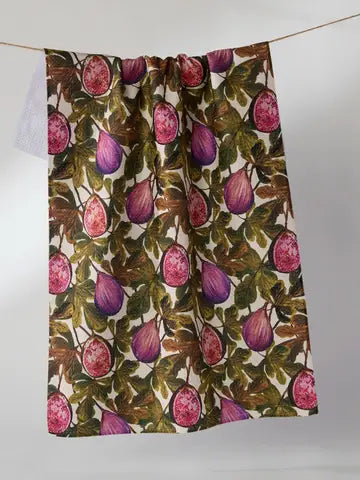 Geometry Wild Fig Tea Towel