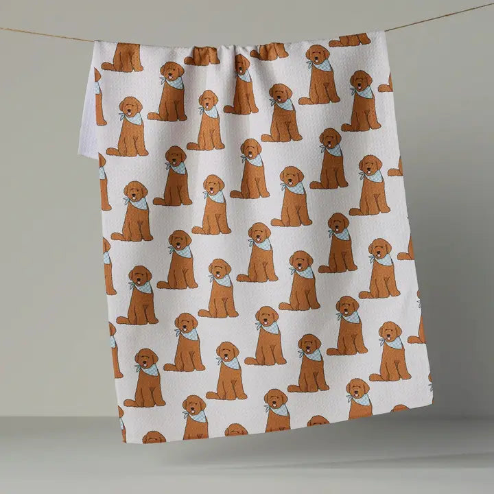 Geometry Doodle Days Vanilla Tea Towel
