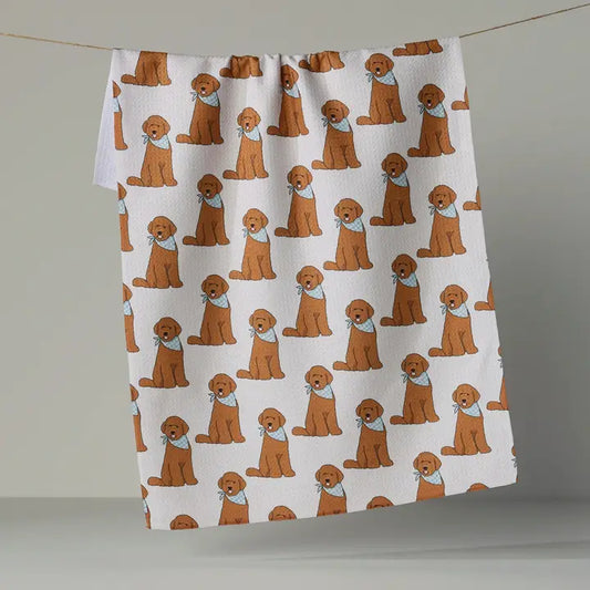 Geometry Doodle Days Vanilla Tea Towel