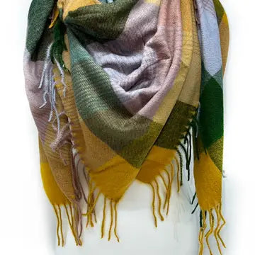 Large Square Scarf with Fringe