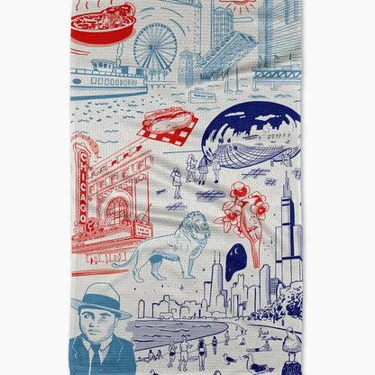 Geometry Chicago In Color Tea Towel