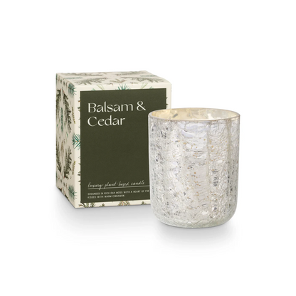 Balsam & Cedar Boxed Glass Candle