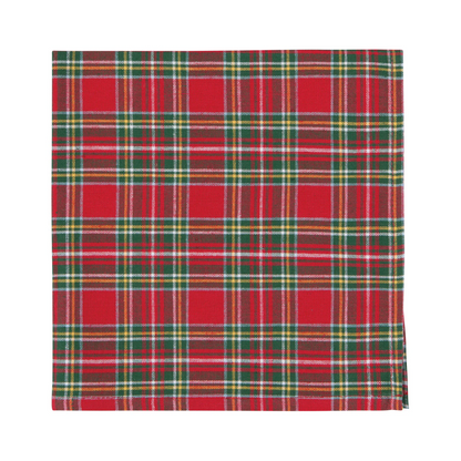 Christmas Plaid Cloth Napkins - Set of 4