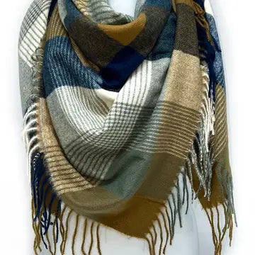 Large Square Scarf with Fringe