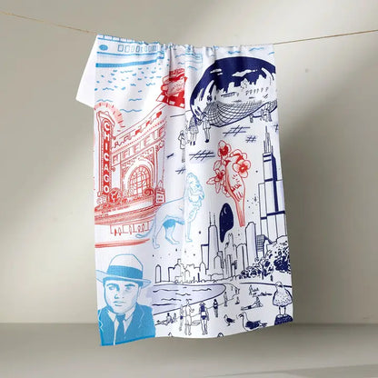 Geometry Chicago In Color Tea Towel