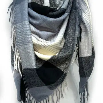 Large Square Scarf with Fringe