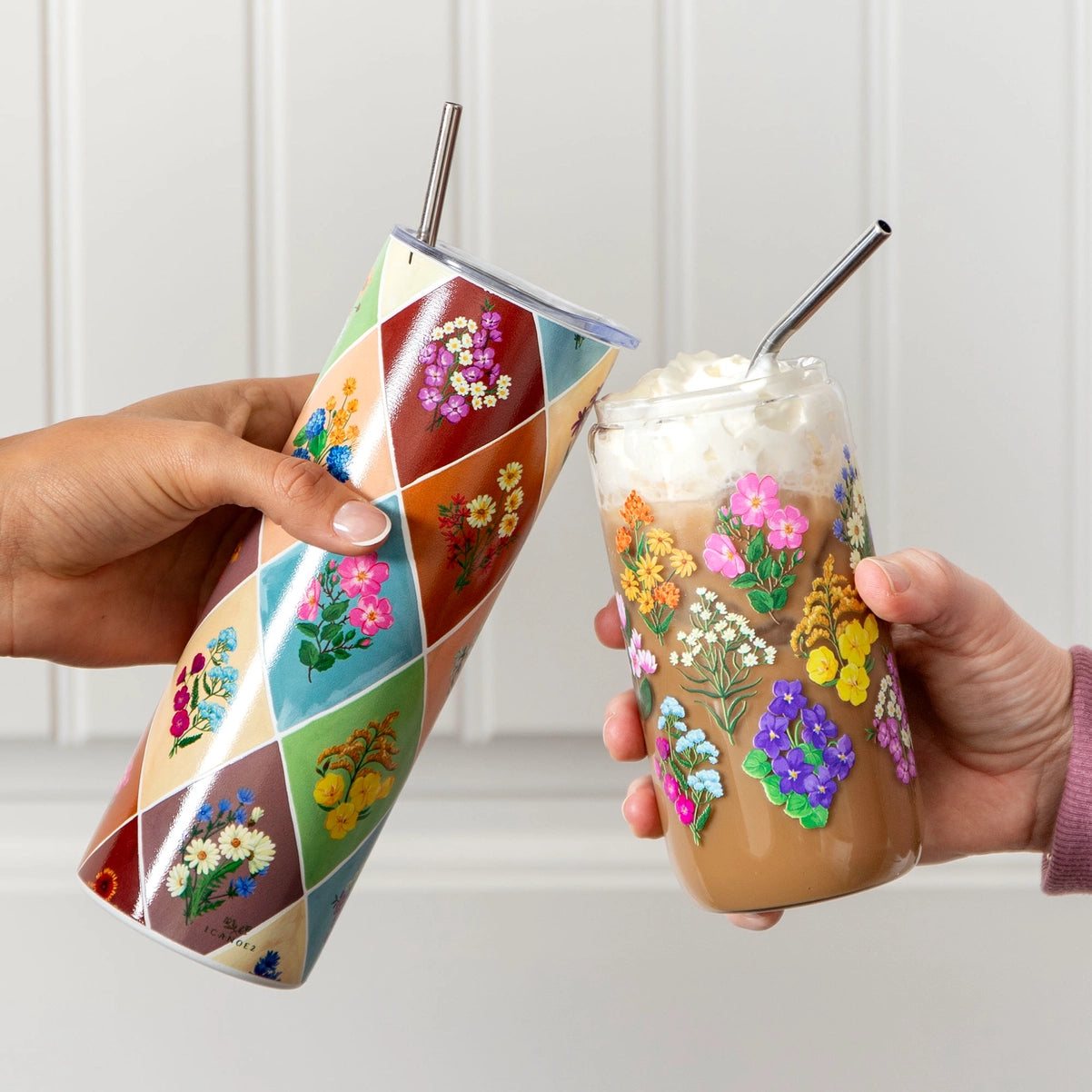 Vintage Blooms Skinny Tumbler
