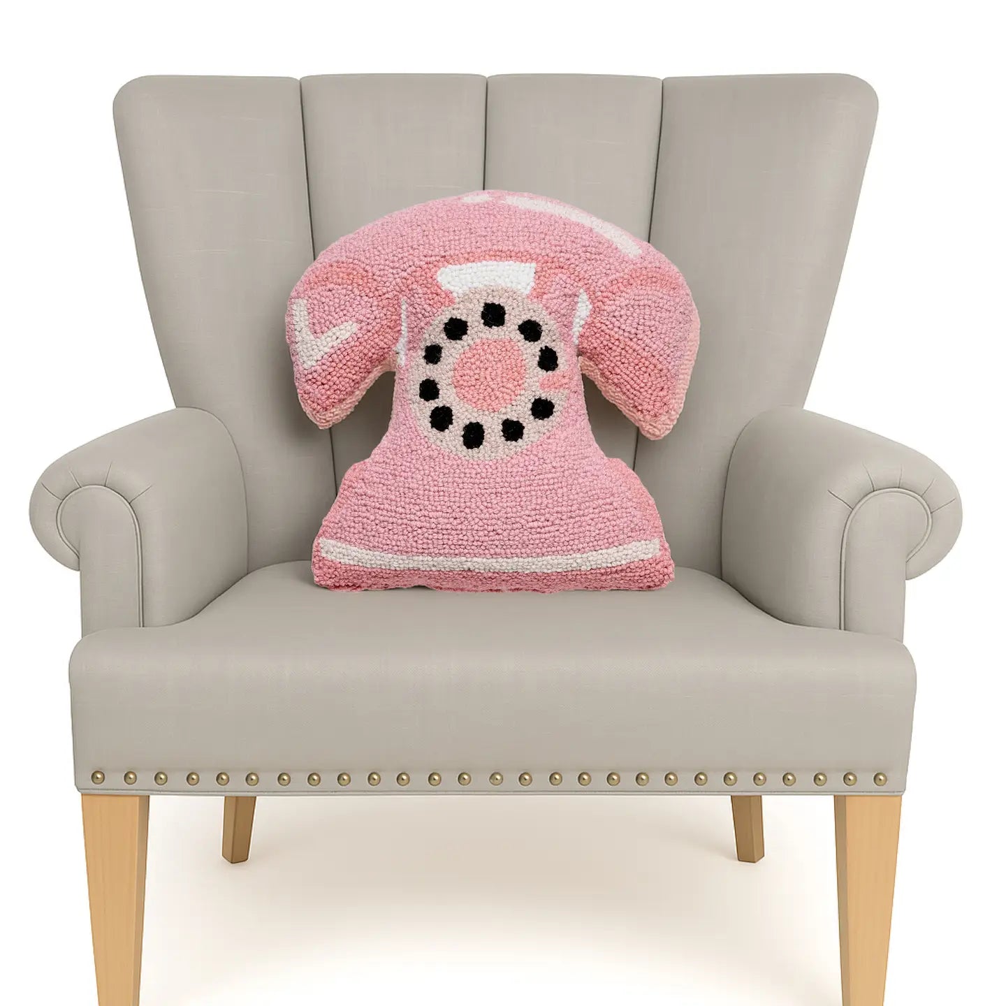 Pink Telephone Hook Pillow