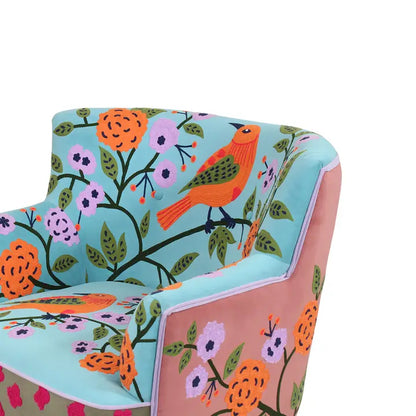 Floral & Birdie Embroidered Chair