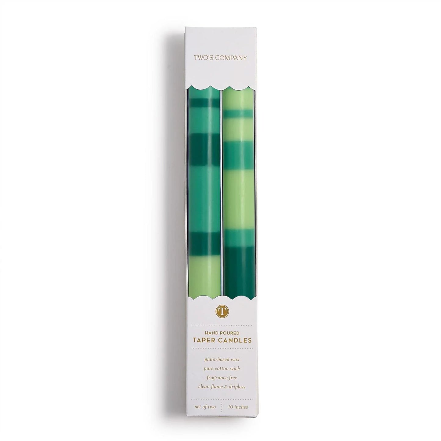 10" Stripe and Glow Multi Layer Taper - Green