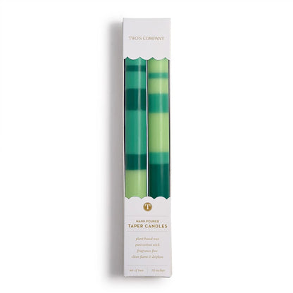 10" Stripe and Glow Multi Layer Taper - Green