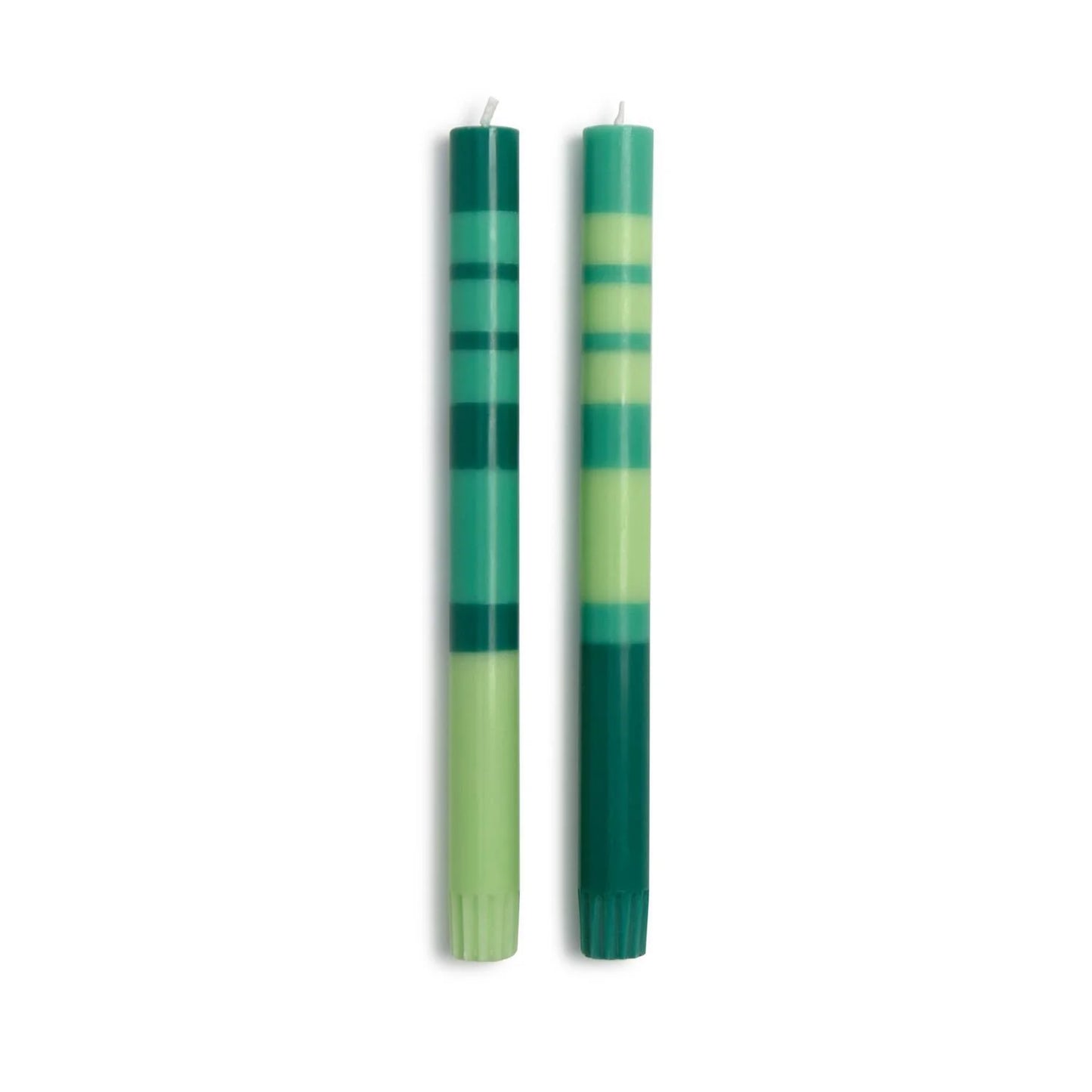 10" Stripe and Glow Multi Layer Taper - Green