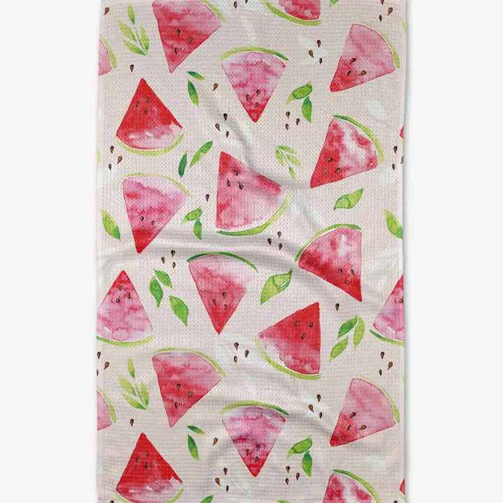 Geometry Watermelon Slice Tea Towel