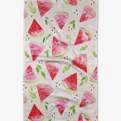 Geometry Watermelon Slice Tea Towel