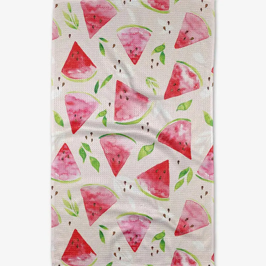 Geometry Watermelon Slice Tea Towel