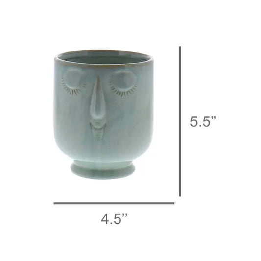 Celia Teal Ceramic Pot