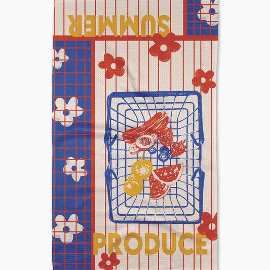 Summer Produce Poster Tea Towel
