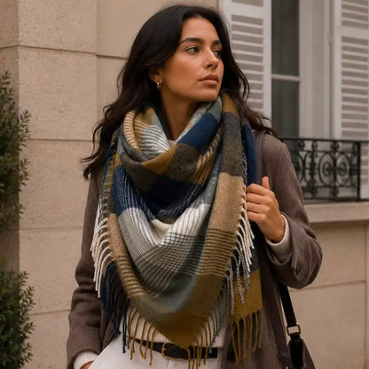 Large Square Scarf with Fringe