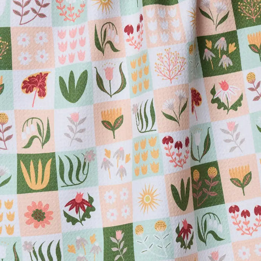 Patchwork Garden Tea Towel