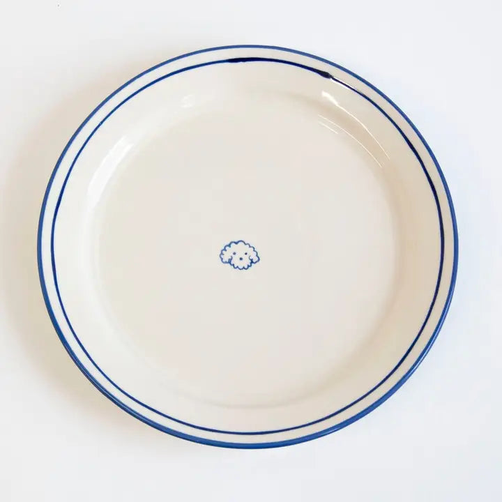 Melrose Fluffy Dog Dinner Plate