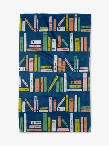 Geometry Bookish Stripes Tea Towel