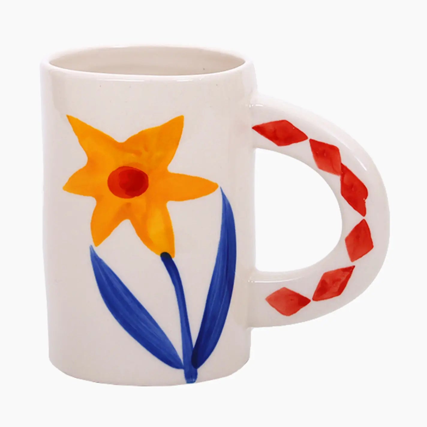 Hand-Painted Flower Mug