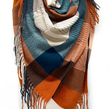 Large Square Scarf with Fringe