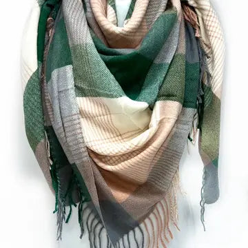 Large Square Scarf with Fringe