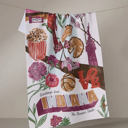 Greetings from Indiana Tea Towel